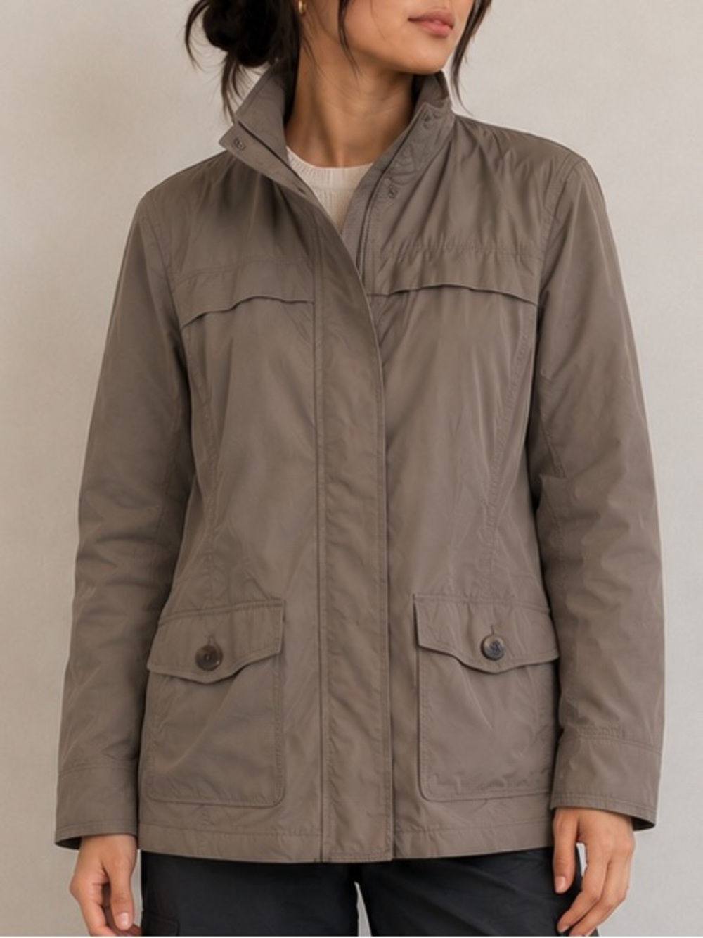 GEOX Respira NEW:DO Lightweight Utility Field Rain Jacket in Olive (Size 10)